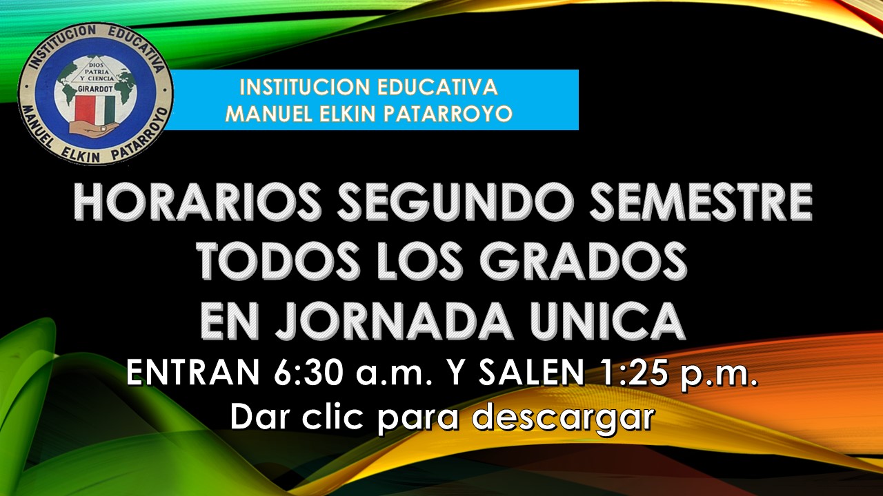 HORARIOIS SEGUNDO SEMESTRE 2025